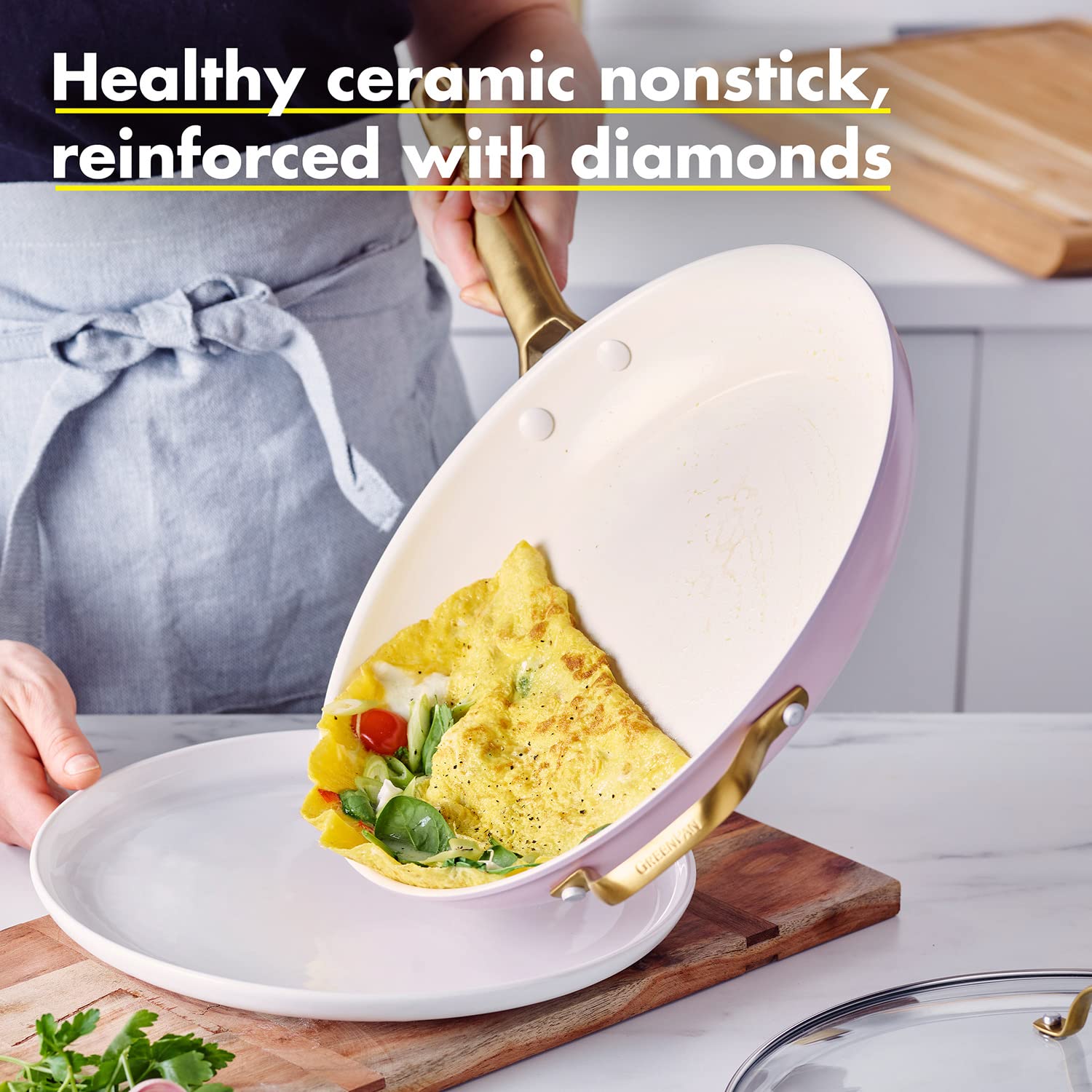 グリーンパン スキレット 蓋付 フライパン ヘルシーセラミックノンスティック加工 Amazon | GreenPan 硬質アルマイト加工 ヘルシーセラミック ノン